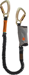 Skylotec Skysafe Pro Flex Single Leg Elasticated 1.8m Shock Absorbing Lanyard - 2x 22mm Gate Steel Triple Action Karabiner