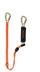 Skylotec BFD Adjustable I Single Leg Sharp Edge Rated 25mm Webbing Lanyard - 2x 22mm 16kN Gate Steel Triple Action Karabiner