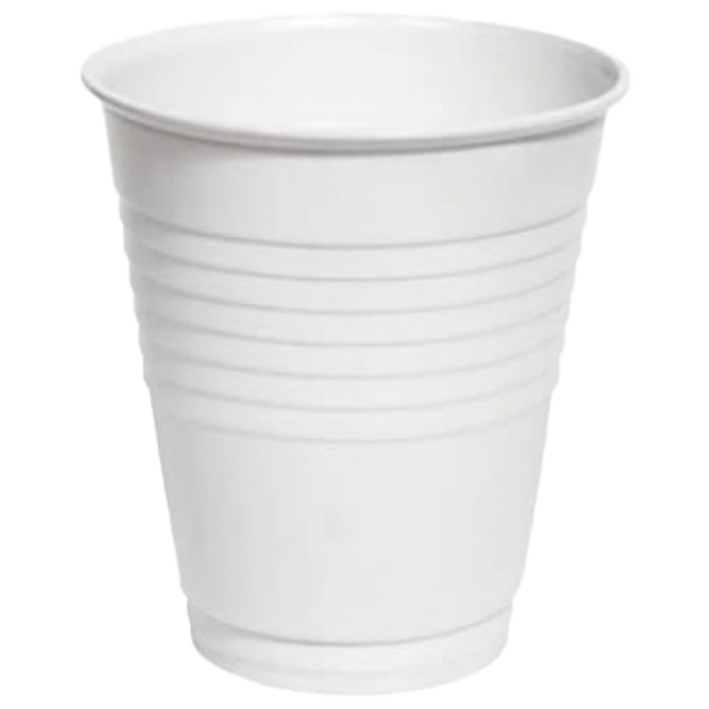 Aero Healthcare Disposable White Plastic Cups Carton / 1000