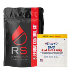 Aero Healthcare RAPIDSTOP Bleeding Control Kits - Small, Plastic Pouch - EMS Dressing