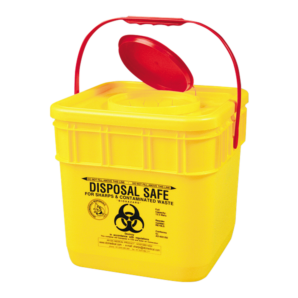 Aero Healthcare AEROHAZARD Sharps Disposal Container 12.5L