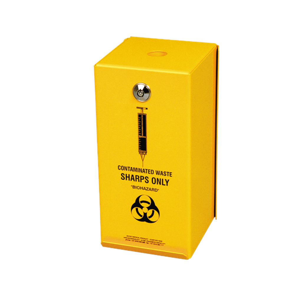 Aero Healthcare AEROHAZARD Steel Sharps Disposal Safe 2L (includes 2 x SD2000)