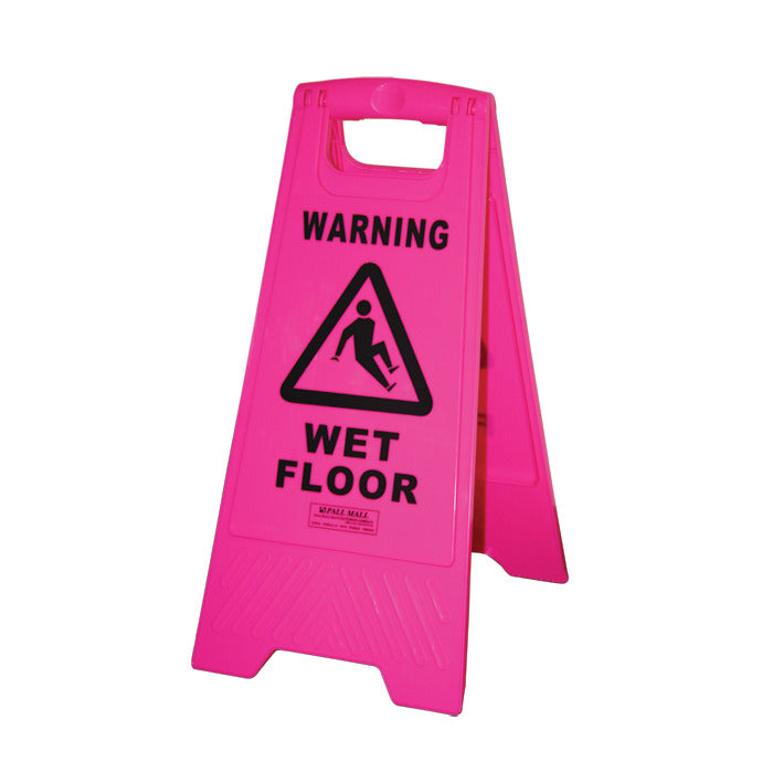 Edco Contractor Wet Floor Sign - Pink