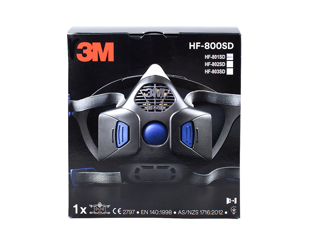SMALL 3M Secure Click Half face Reusable Respirator (HF-801SD)