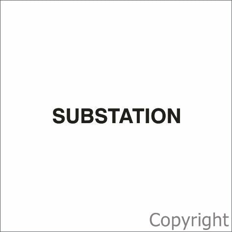 SUBSTATION 50mm H Black Vinyl Text