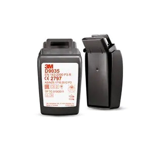 3M Secure Click Hard Case Particulate Filter D9035, P3 R
