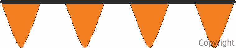 BUNTING ORANGE 30 MTRS-FLUORO - UV Stable Polyethylene (M10O)