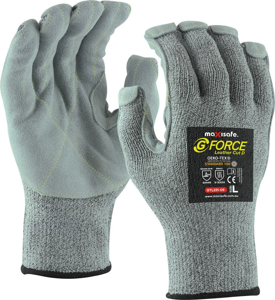 Maxisafe G-Force Cut D Glove With Leather Palm (1 Pair)