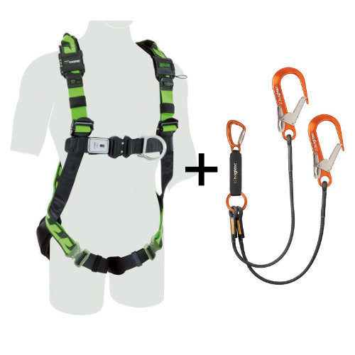 Miller AirCore S Harness & Heightec ELITE Twin Lanyard (L2T150S)