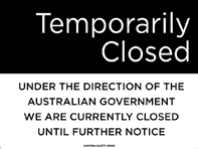 TEMPORARILY CLOSED 300x225mm Poly (5913MP)