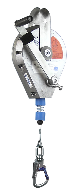 IKAR Type 3 Fall Arrest Device With Recovery Mechanism (Aluminium Housing, Steel Cable Lifeline)