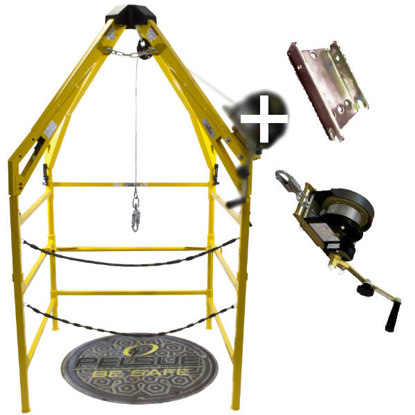 LifeGuard System (LG5A) & Pelsue 70"/ -30m S/S cable man rated winch 140kg