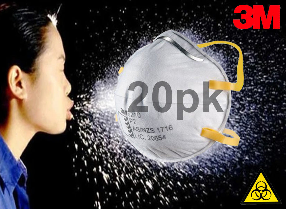 3M P2 Cupped Particulate Influenza Respirator (8210) PK=20