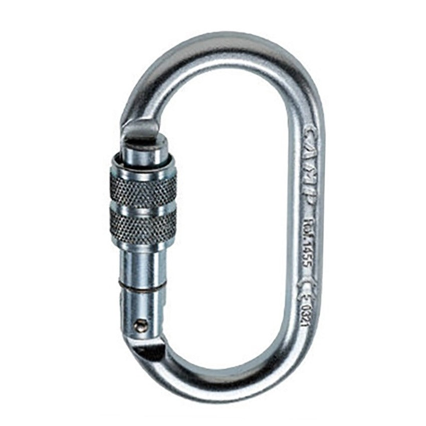 CAMP Steel Oval Screw Gate Zinc Plated Oval Key Lock Screw Gate