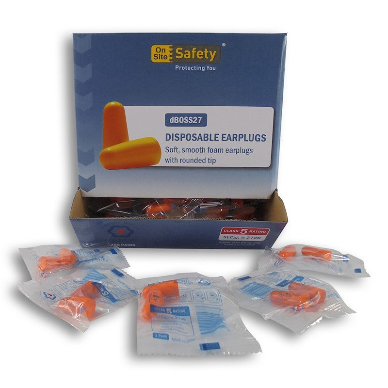 200 pairs Un-corded Earplugs 27dB (DBOSS27UN)
