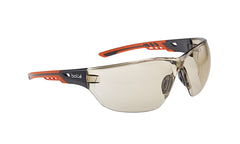 Bolle Safety Glasses NESS+ Orange/Black Temples Platinum