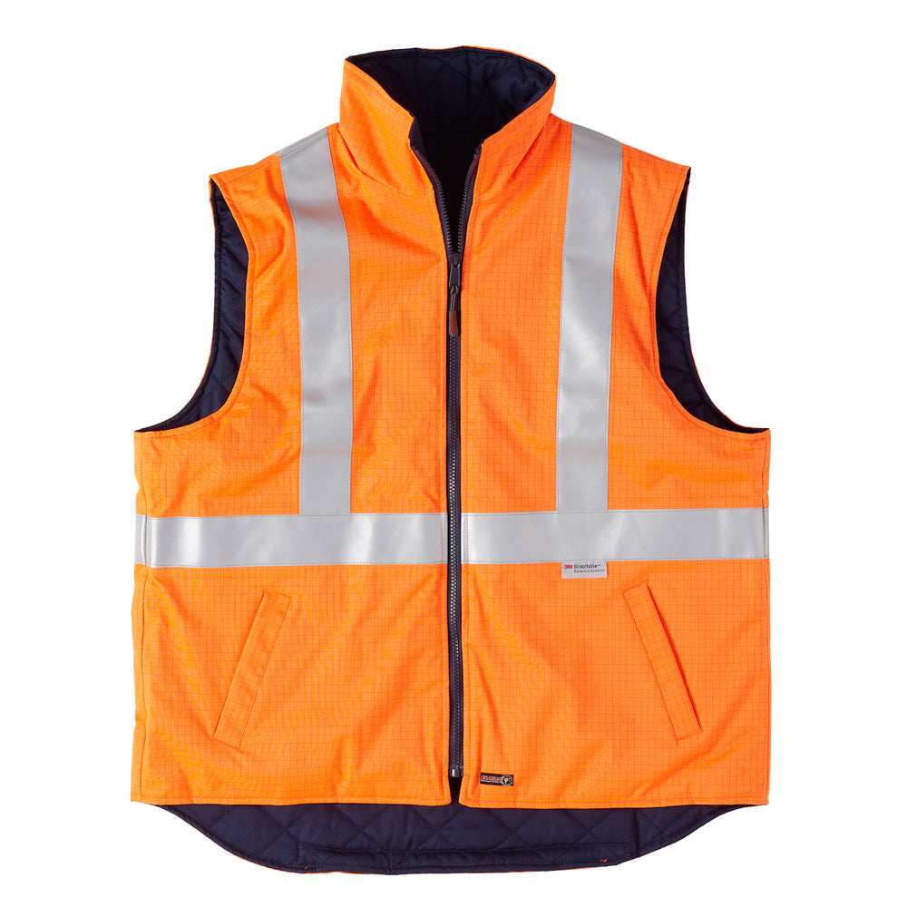 Brahma Platinum Vest Flame Retardant & Anti Static (Orange/Navy)