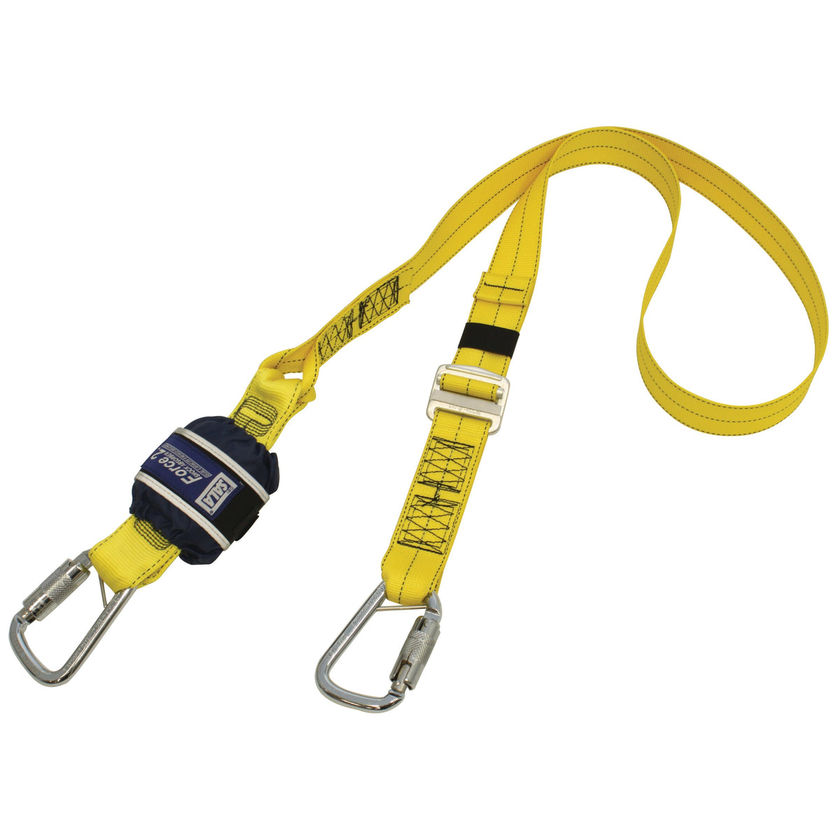 Force2 Shock Absorbing Lanyards Webbing Single Tail Adjustable 2.0m overall length - alt3 (Z11204545)