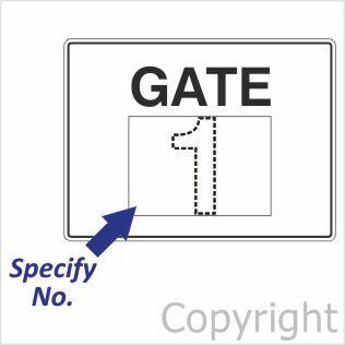 GATE WITH NUMBER 450x600mm Metal