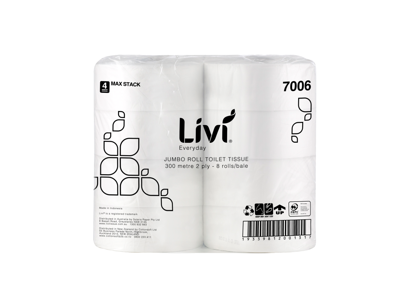Livi Everyday Jumbo Toilet Tissue 2 Ply 300m