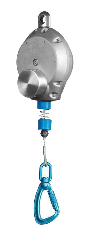 IKAR Fall Arrestor With Auto Controlled Descent (Aluminium Housing, Steel Cable Lifeline) - 9m