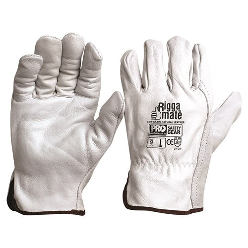 ProChoice SMALL Leather Glove RIGGAMATE Cow Grain Natural, GREY (CGL41N)
