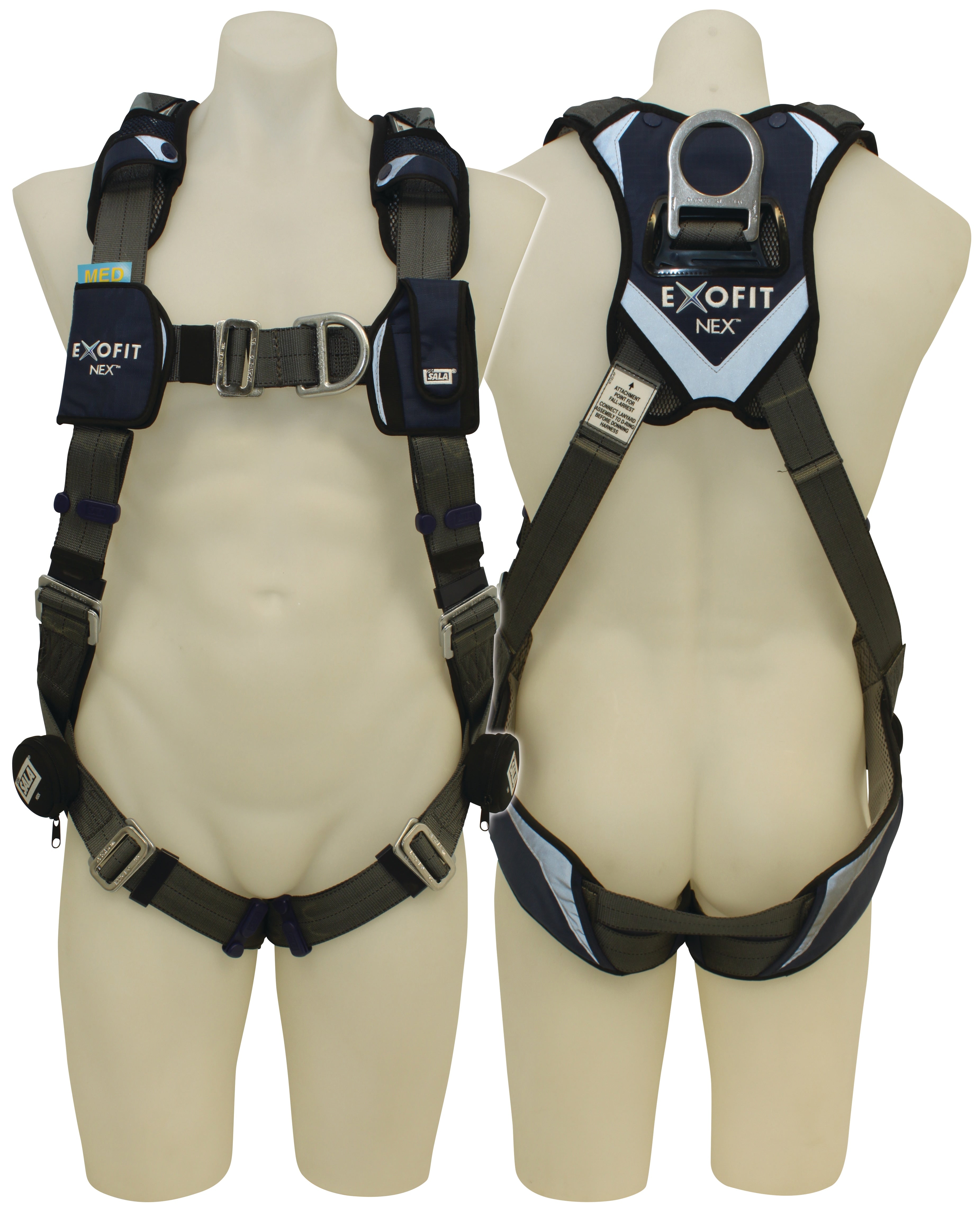 3M DBI-SALA ExoFit NEX Riggers Harness with Stainless Steel Hardware 603L1022, Grey, Large, 1 EA/Case