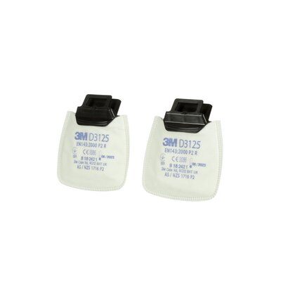 3M Secure Click Particulate Filter P2 (pair) (D3125)