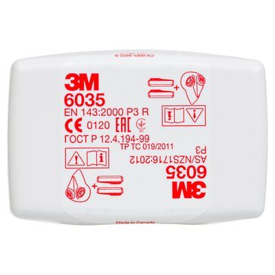 3M P2/P3 Particulate Rectangular White Filter (6035)