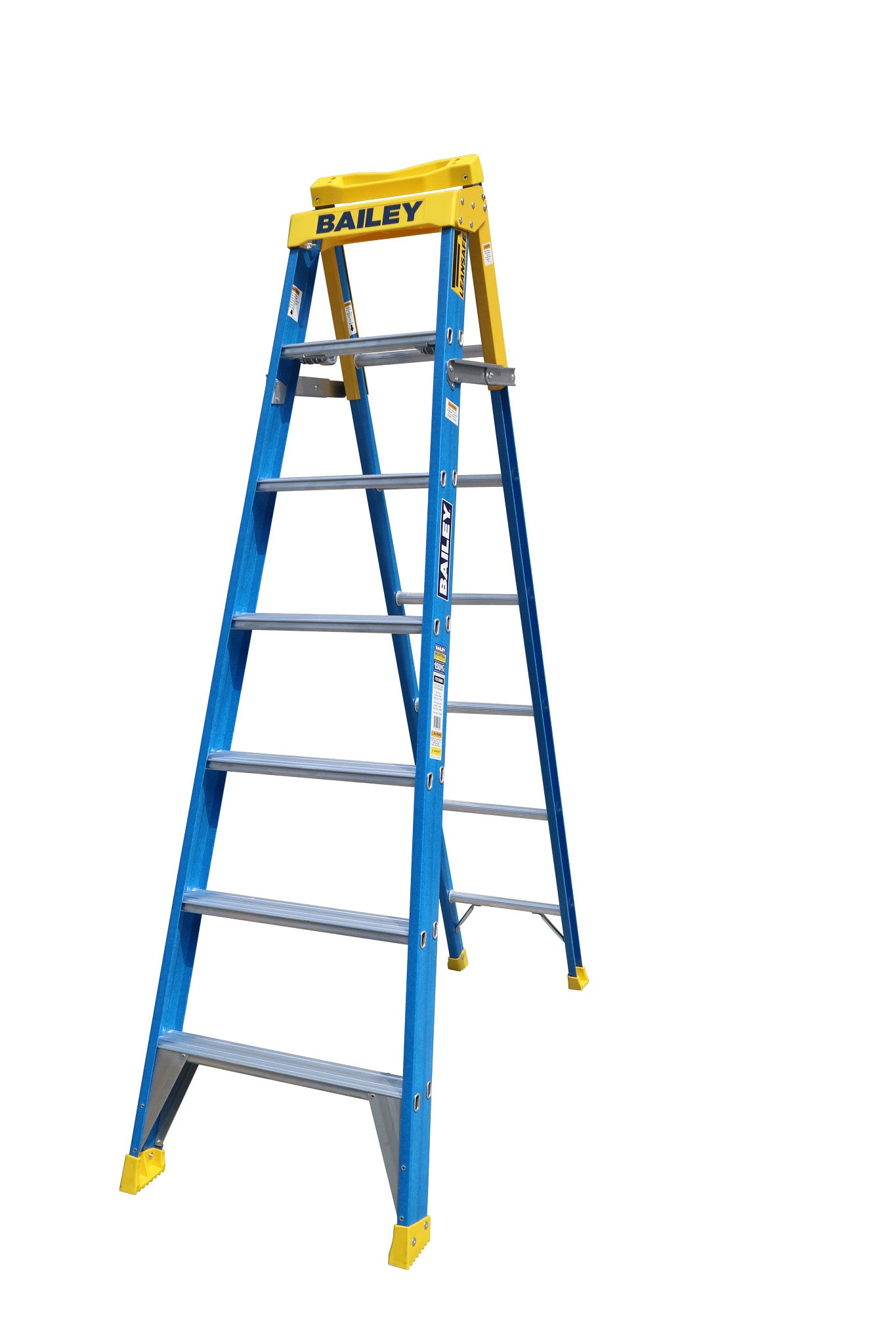 Bailey Ladders Pro Fibreglass Step Extension 7 150kg Industrial Punchlock (2.1m/3.8m)