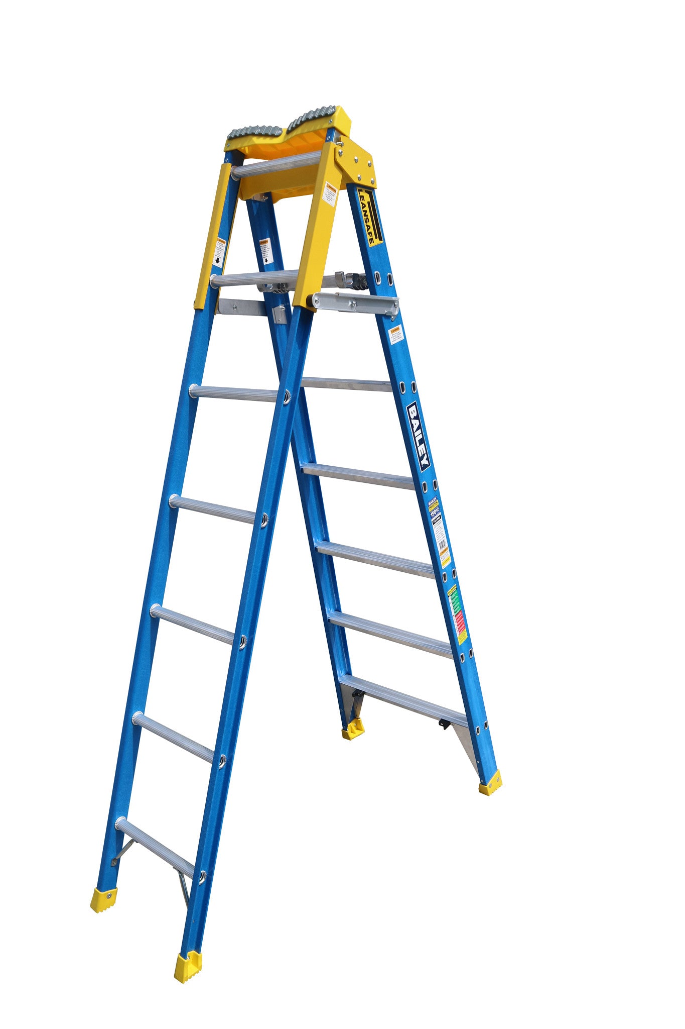 Bailey Ladders Pro Fibreglass Step Extension 7 150kg Industrial Punchlock (2.1m/3.8m)