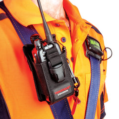 GRIPPS Adjustable Two-Way Radio Holster With Coil E-Tether And E-Catch (Pack of 10)