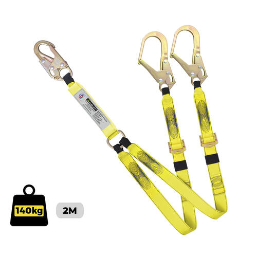 Austlift Lanyard Double Adjustable Snap/Scaffold Hook Complies to AS 1891.5