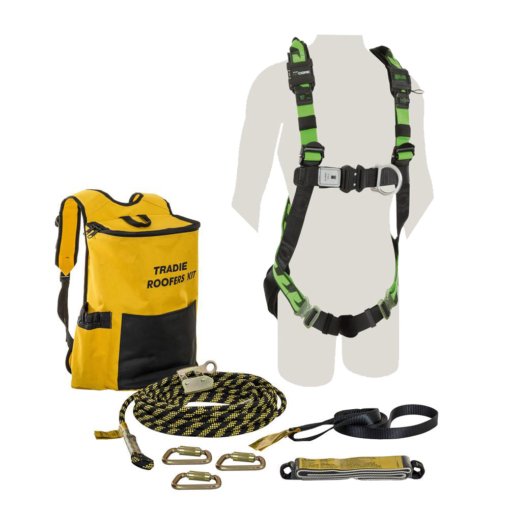 Miller Roofers Kit Tradies Aircore XL/2XL Harness & 15m rope system.