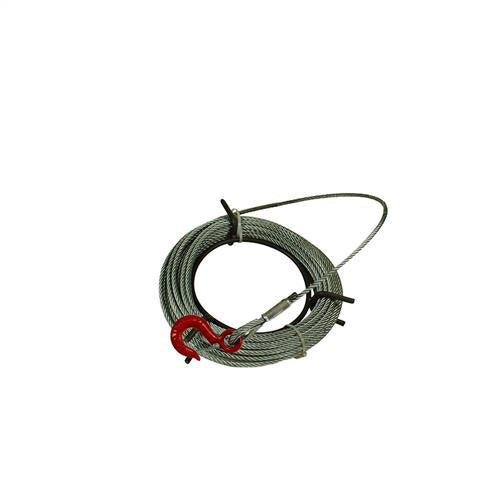 Austlift Cable for winch 6x25/16.4mm G2070 20M with hook - Alluminium/Steel 3200kg