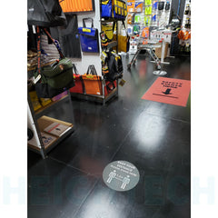 Keep Your Distance 1.5m Social Distancing Anti Slip Floor Sign 400mm Poly (5910FG)