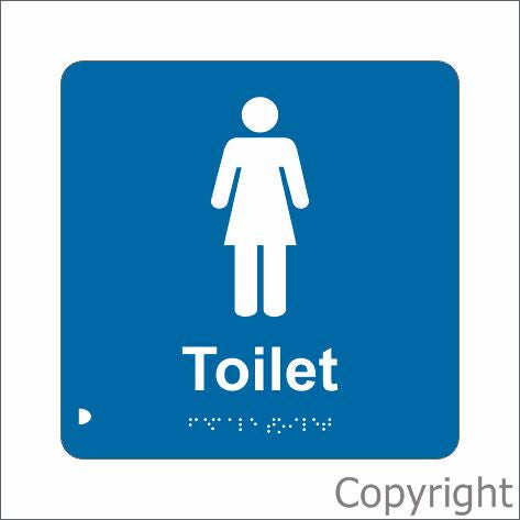 LADIES TOILET 180x180mm Laminate & Braille