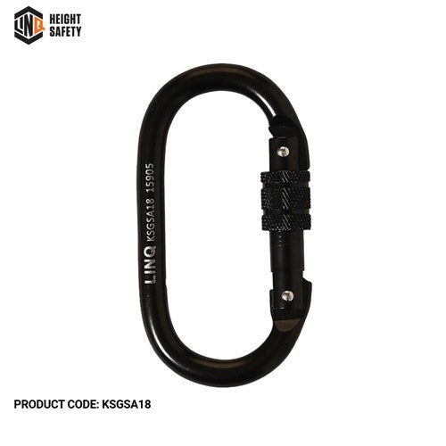 LINQ 25kN Screw Gate Karabiner Steel Alloy 18mm (KSGA) (KSGSA18)