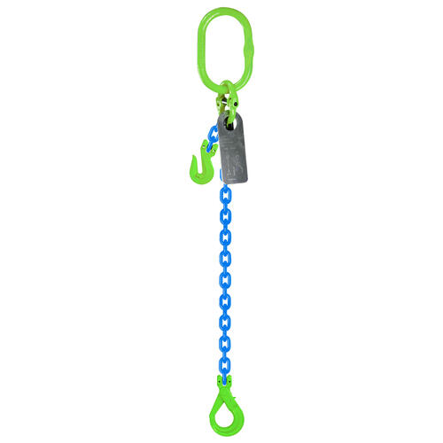 Austlift Grade 100 Chain Sling 10mm 1leg Effective Length C/W Clevis Type Grab Shortner And Clevis Self Locking Hook Tested