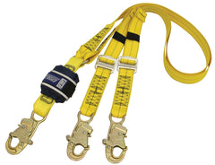 Force2 Shock Absorbing Lanyards Webbing Double Tail Adjustable 2.0m overall length - alt (Z13200909)