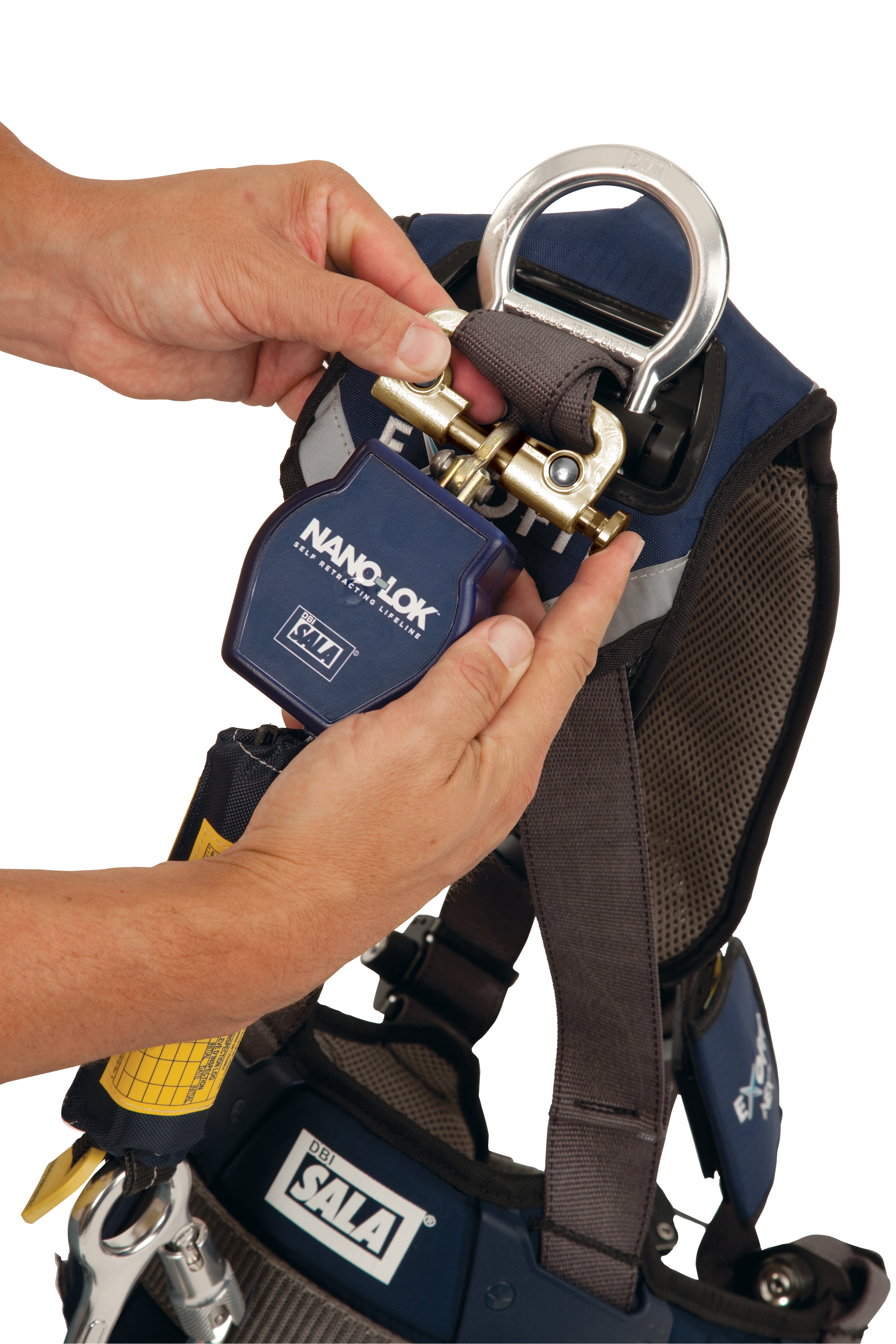 Self Retracting Lifelines Nano-Lok Single Leg Webbing SRLs Single 1.8m Webbing Lifeline - 1.00kg Single Lifeline Web Direct to Harness Back Double action 19mm (3101330)