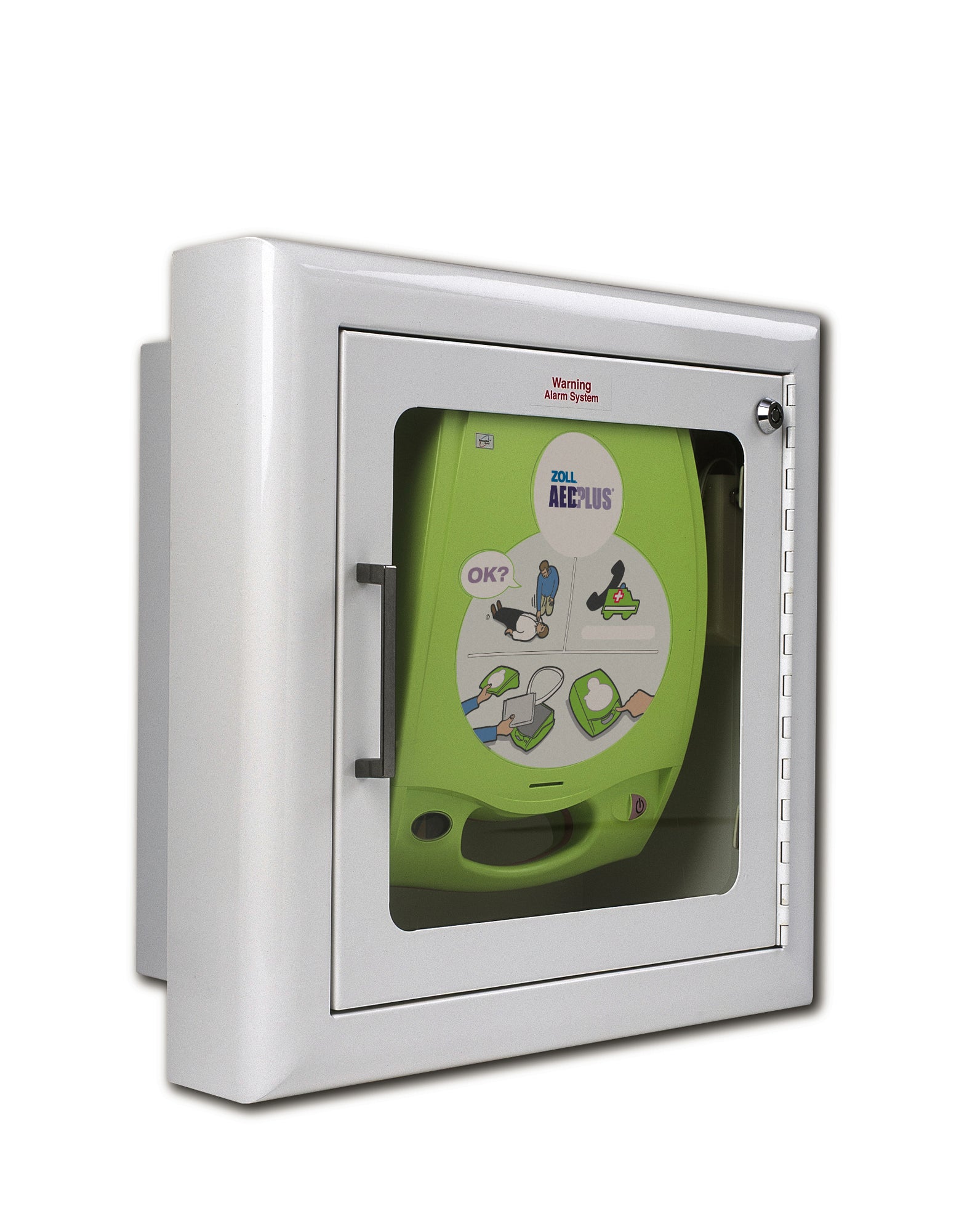 Zoll AED Plus Semi-Recessed Wall Cabinet