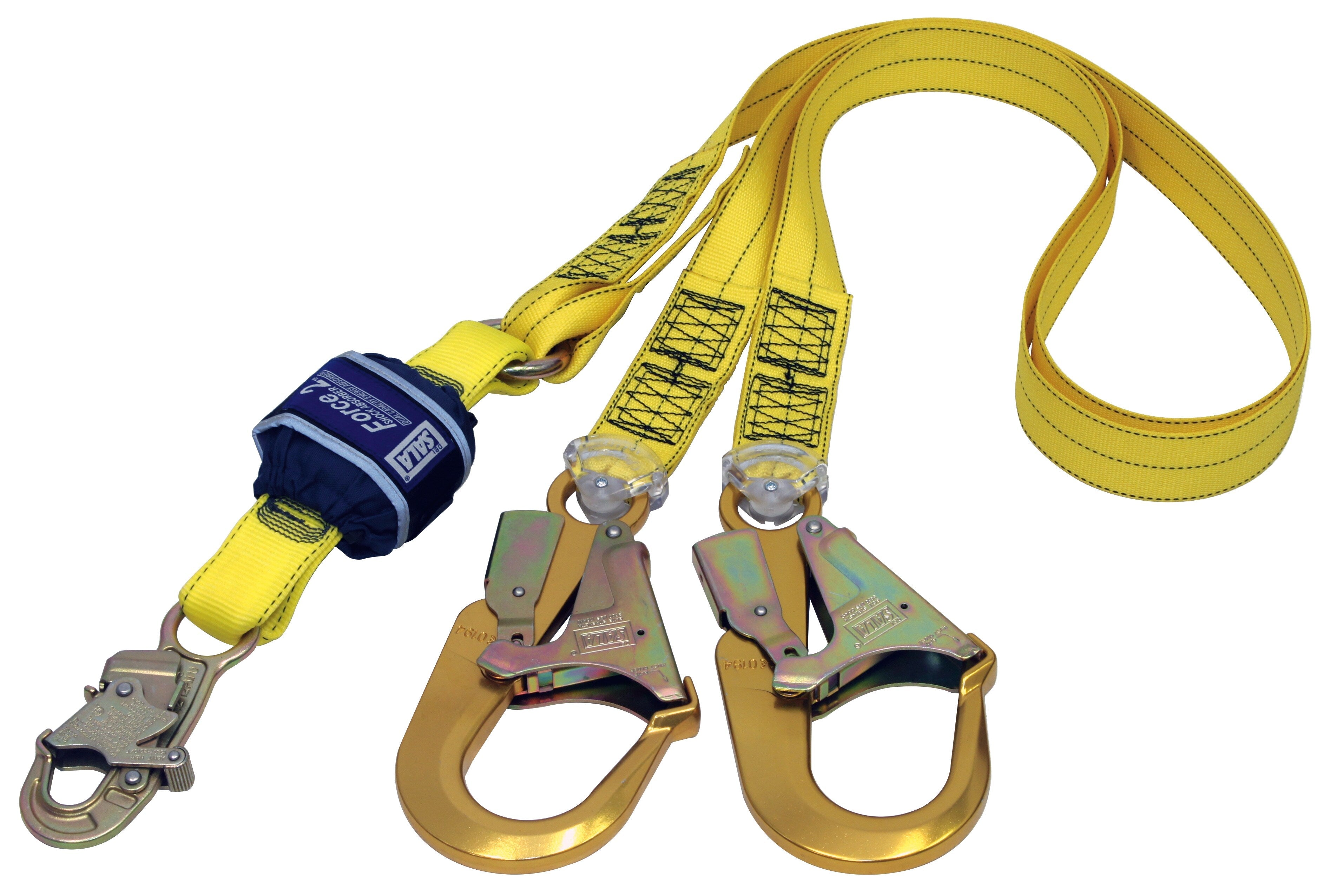 Force2 Shock Absorbing Lanyards Webbing Double Tail 2.0m overall length (Z12200919)