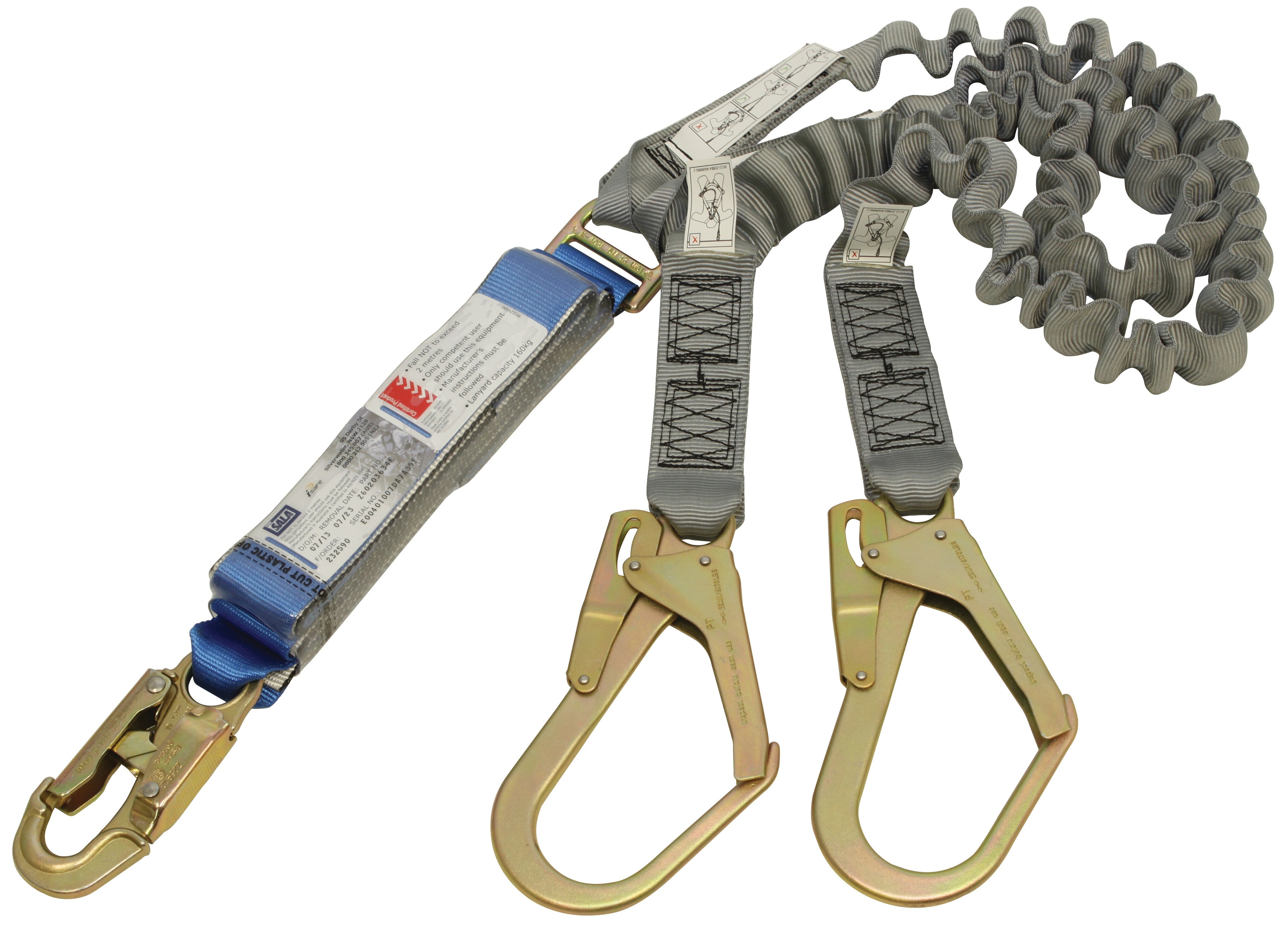 EZ-Stop Shock Absorbing Lanyards Webbing Double Tail (Z60203634E)