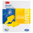 (Case of 4 boxes) 3M Yellow Corded Earplugs in Polybag Class 3 SLC80 18dB (100 pairs per box) (70071515772)