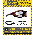 On Site Safety COMBAT Positive Seal Safety Glasses Eye Protection Specs