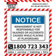 (N485BAM) NOTICE MANAGEMENT IS NOT .. 450x600mm METAL