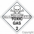(PK5) (2.3HSS) HAZCHEM-TOXIC GAS 100mm SQR SS VINYL SIGNS