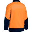 Bisley 2 Tone Hi Vis Liquid Repellent Cotton Drill Jacket Orange/Navy