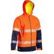 Bisley Taped 2 Tone Hi Vis Ripstop Softshell Jacket Orange/Navy